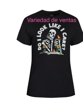 Do I Look Like I Care? Black Graphic Tee